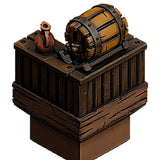 Dungeon Blocks - Medieval Town - Bar Angle/Corner Barrel (MT1-052)