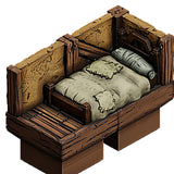 Dungeon Blocks - Medieval Town - Bed Angle/Corner (MT1-078)