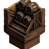 Dungeon Blocks - Medieval Town - Little Barrels Angle/Corner (MT1-135)