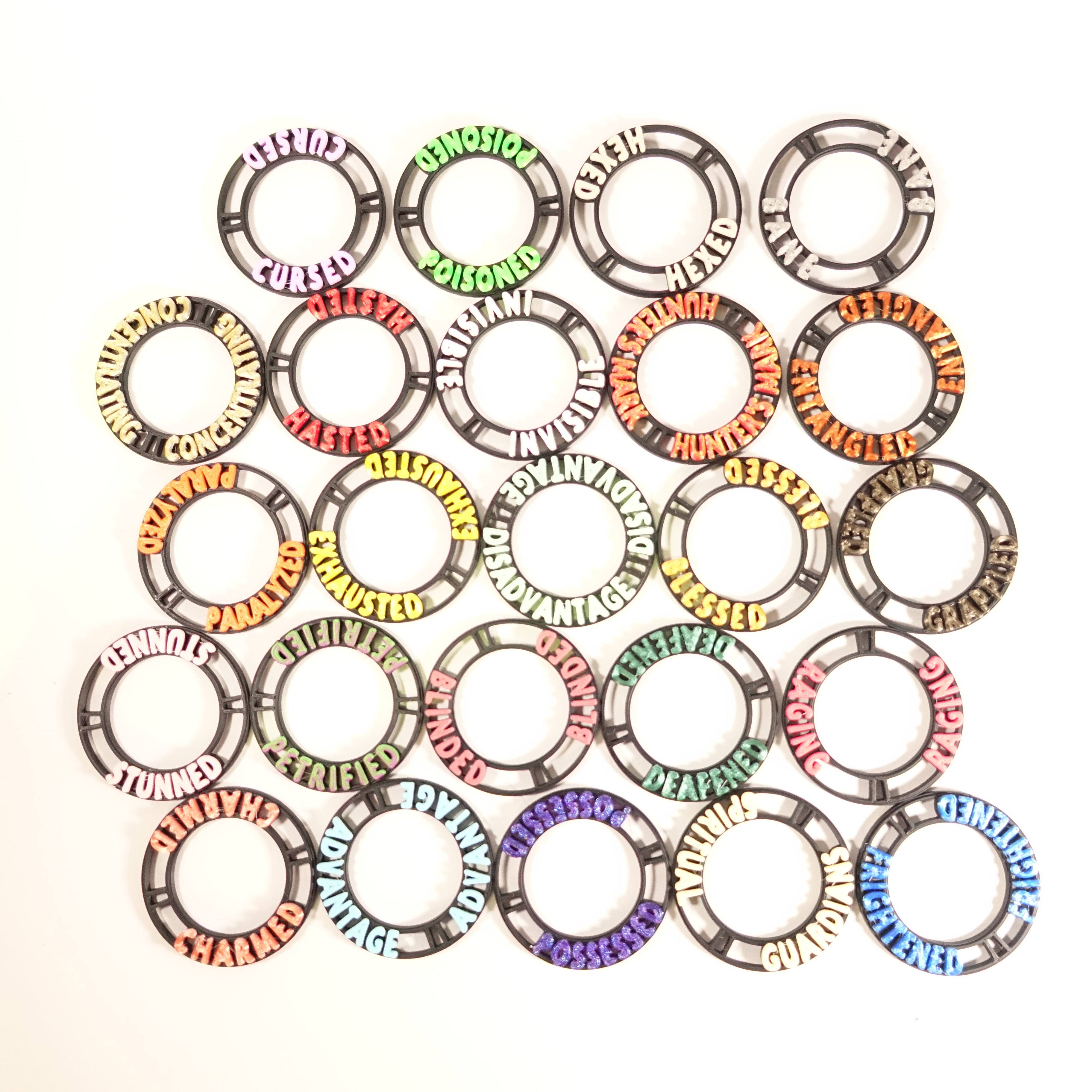 TTRPG Condition / Status Rings – Pluto Minis