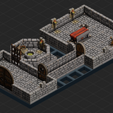 Dungeon Blocks - Dungeon - 3 Room - Scene A