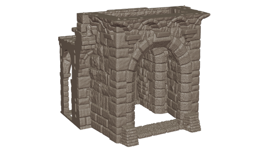 Fortress Wall - With draw bridge and rear door - 150mm wide