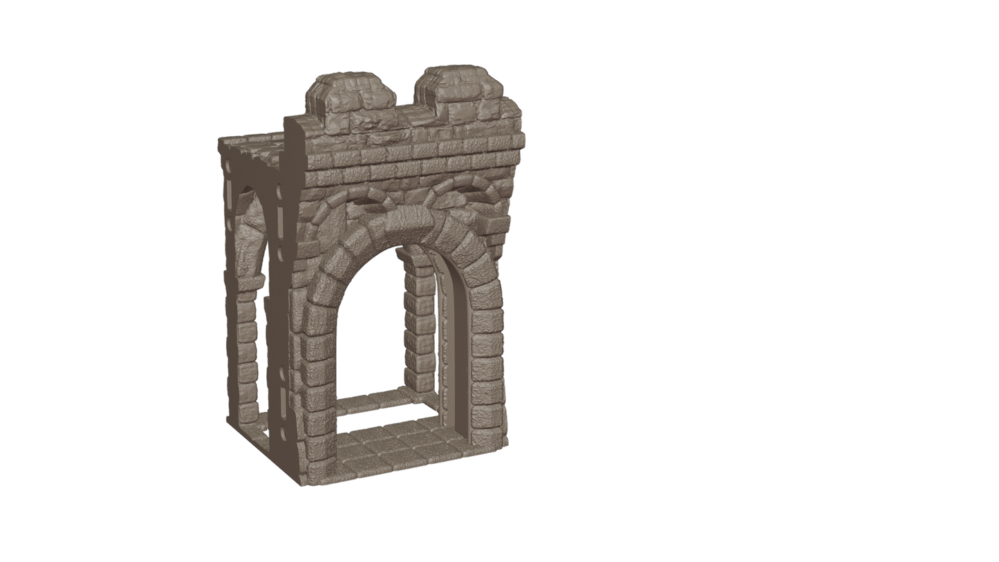 Fortress Wall - With door - 75mm wide