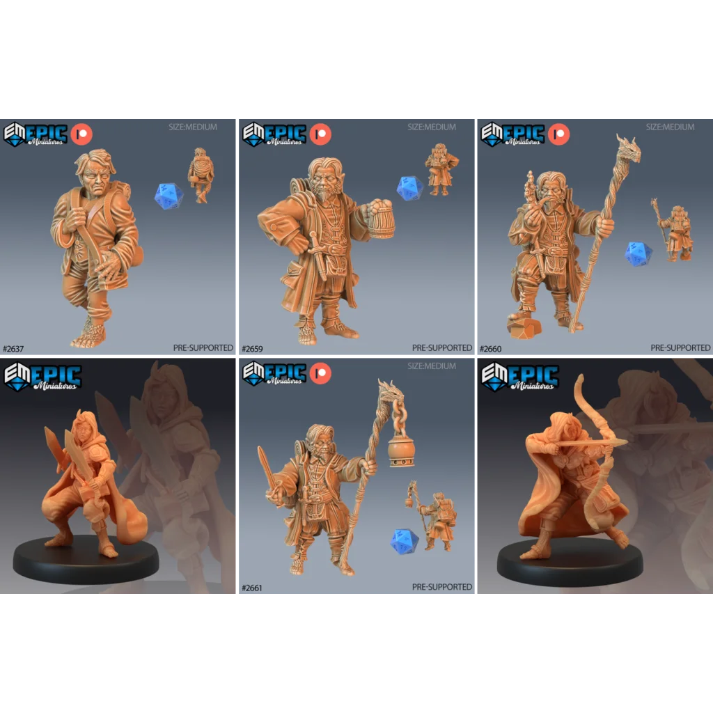 Halflings - Set A - 6 Pack